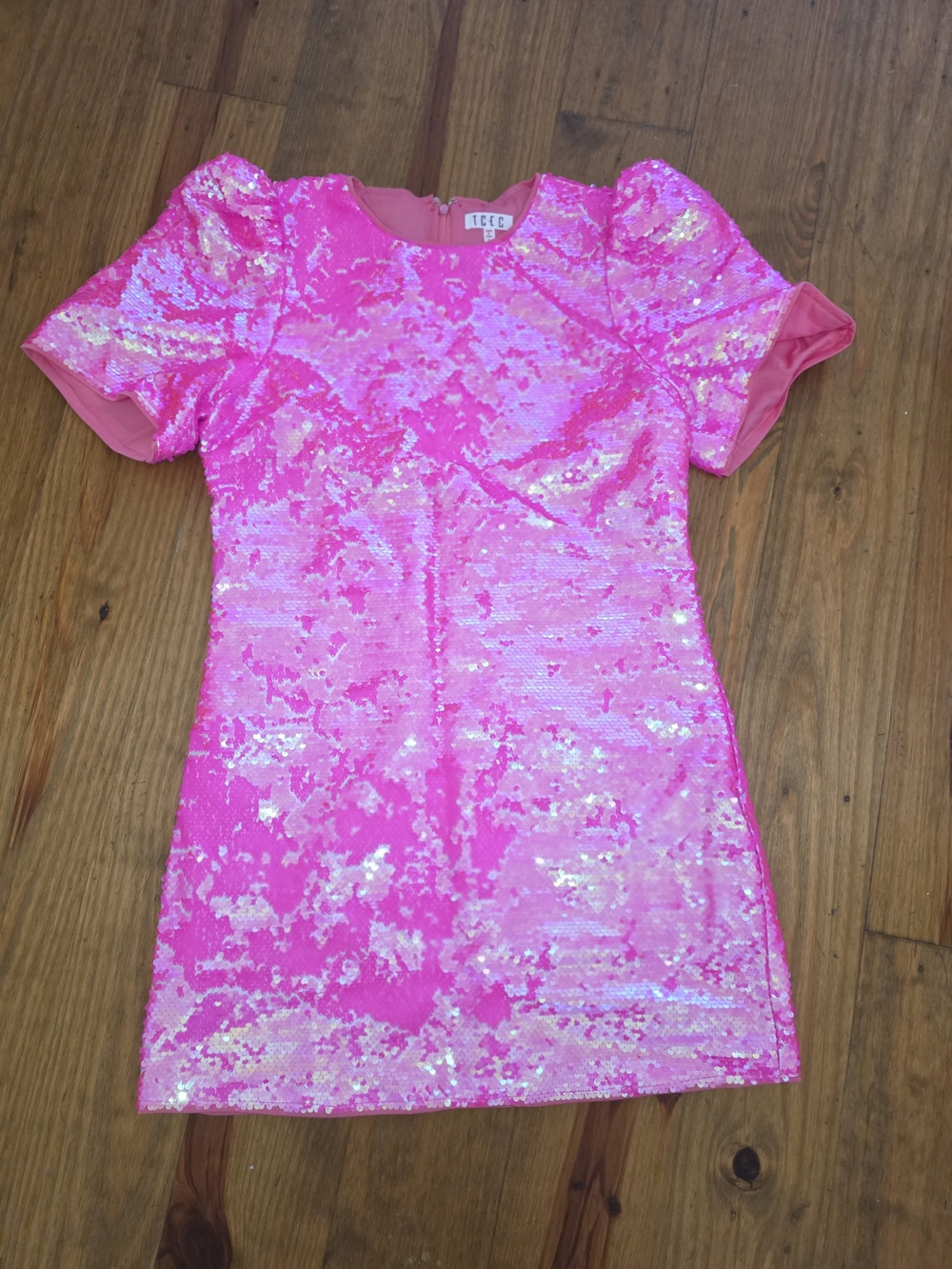 Pink Sequin Girls' Dress